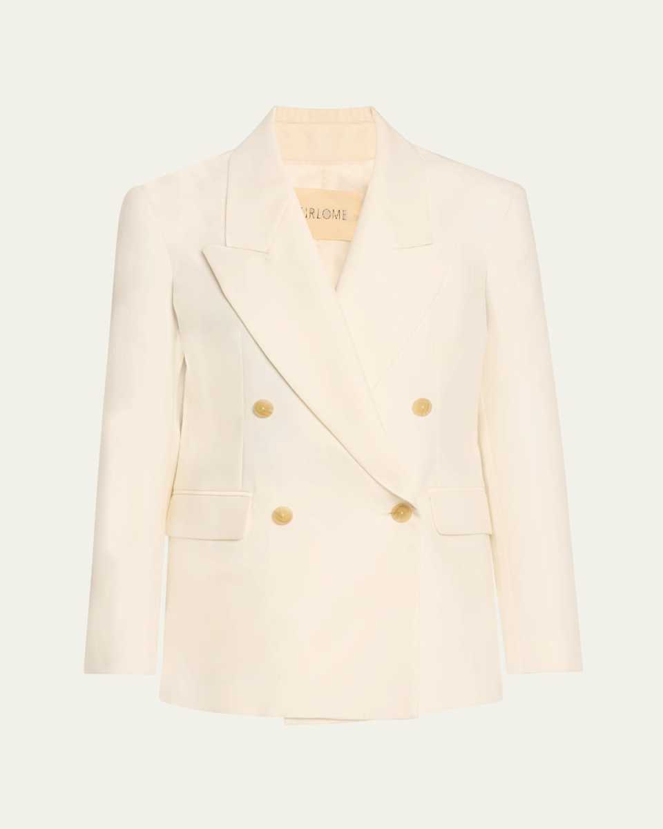 Antonella Double-Breasted Peak Lapel Blazer